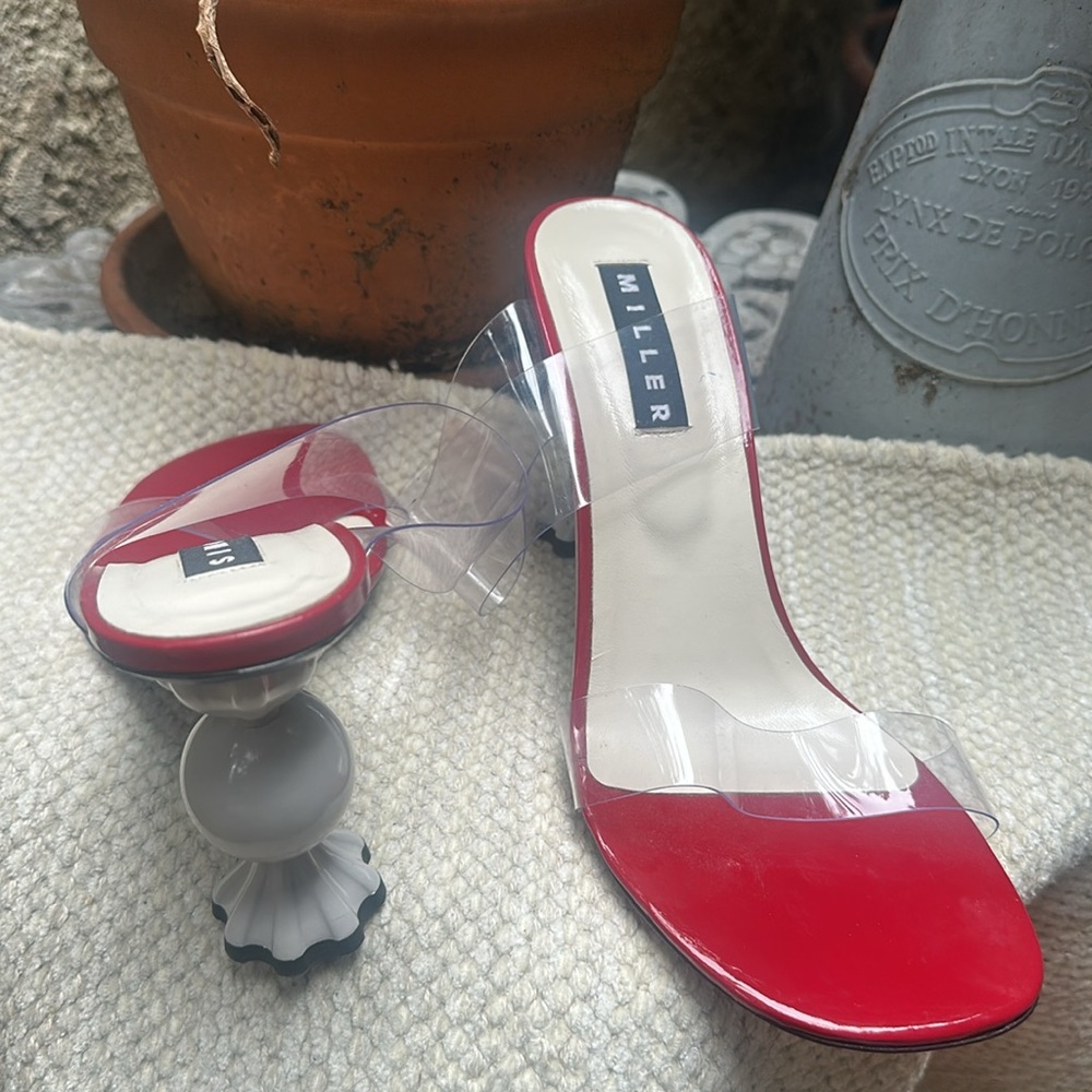 Simon Miller Candy 75 Mule Heels Vegan Pattern Leather - Picture 8 of 10